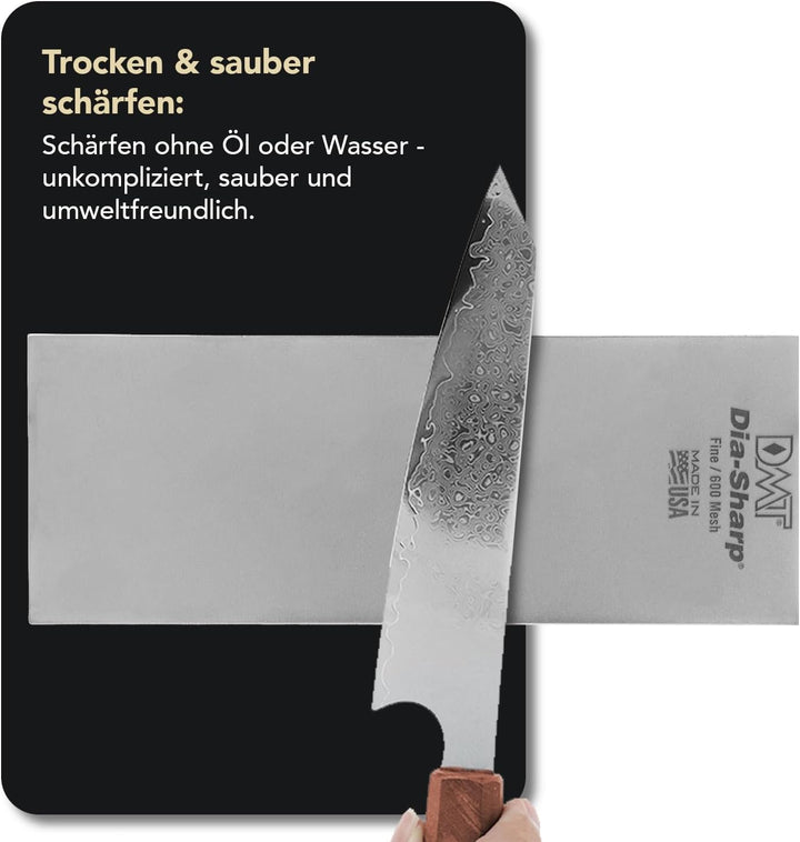 DMT Dia-Sharp Schärfblock, durchgehende Diamantbeschichtung, fein, 20,3 cm / 8 Zoll, D8F