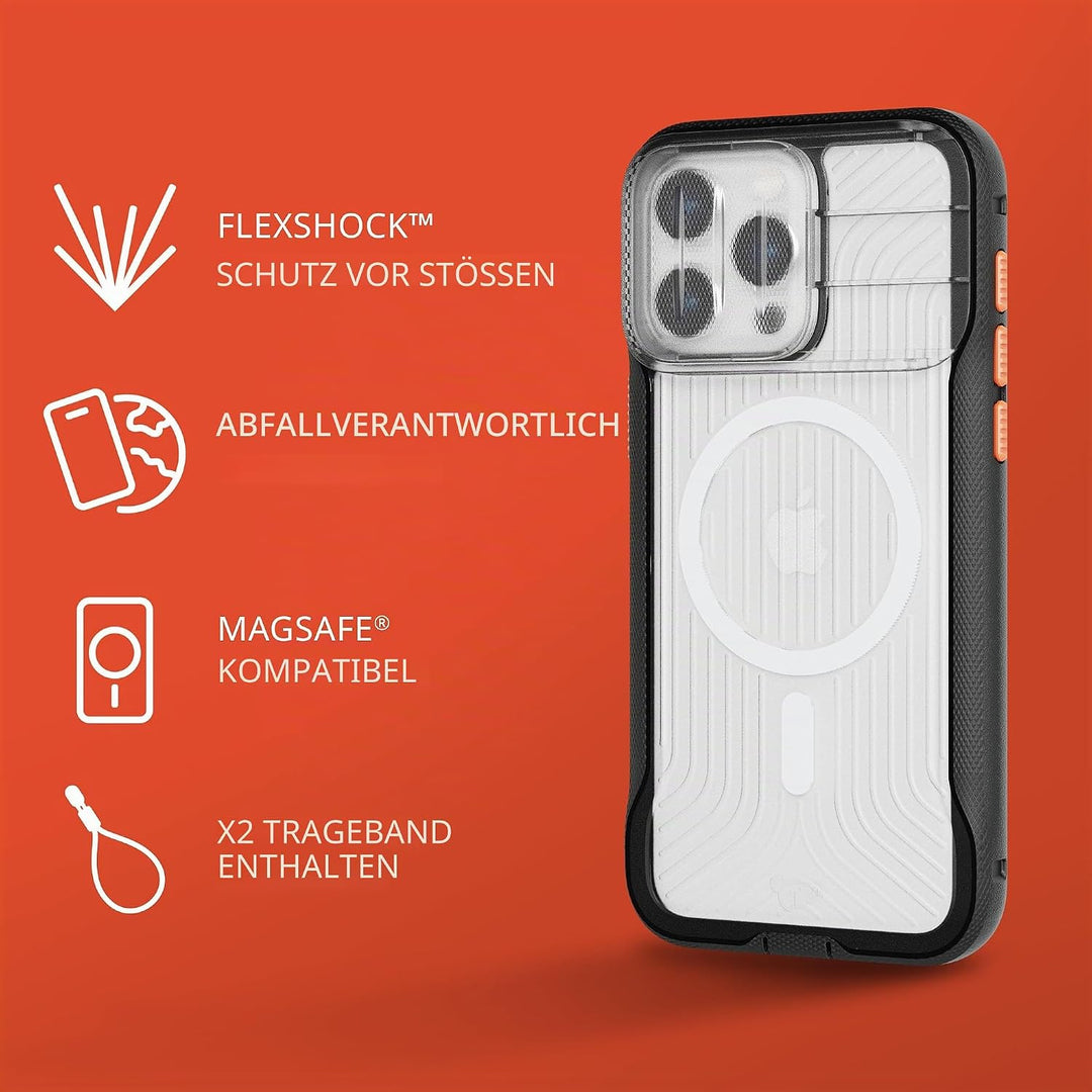 Tech21 Evo Max Hülle für iPhone 15 Pro Max - Kompatibel mit MagSafe - Aufprallschutz Hülle - Schlüss
