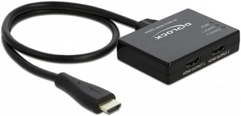 Delock 87747, HDMI Splitter 1 x HDMI in > 2 x HDMI Out 4K 60 Hz (Unterstützt HDR, High Speed HDMI Sp