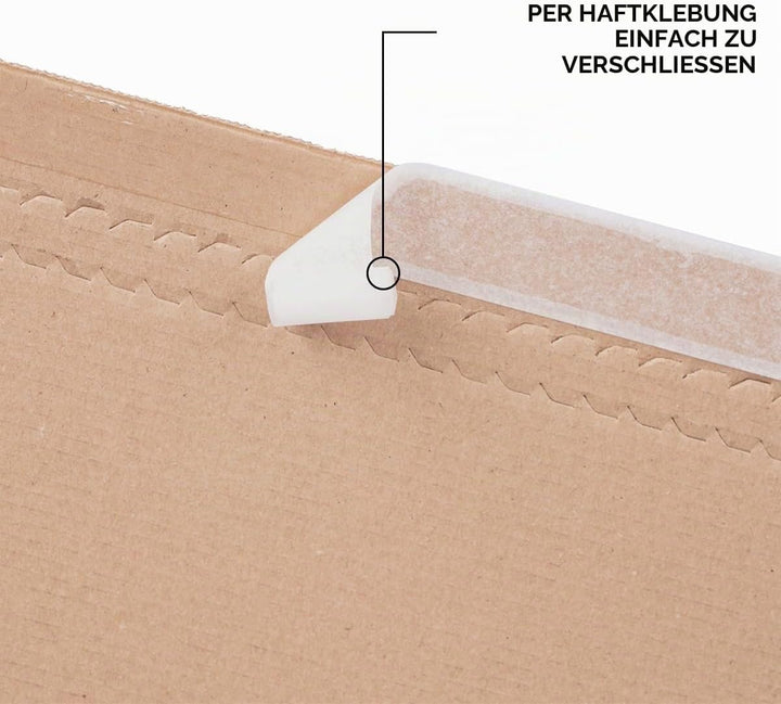 Buchverpackung 25 Stück selbstklebend, 600 x 400 x 10-85 mm, Universal Wickelverpackung 25 Stück 600