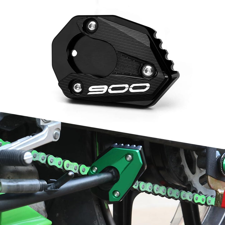 Modeer Kompatibel mit Z900 2017-2025 Motorrad CNC-Stütze Verlängerungsplatte Ständer Seitenständer P