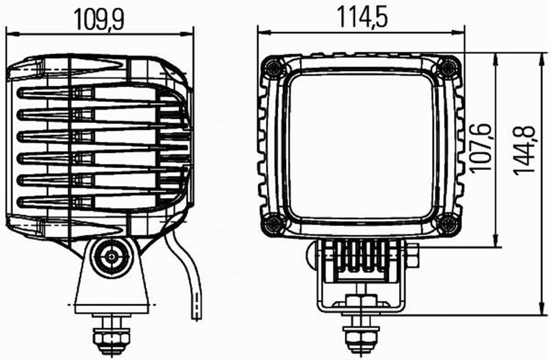 HELLA - LED-Arbeitsscheinwerfer - Power Beam 3000 - 24/12V - 1GA 996 192-001 mit Pressglasscheibe Na