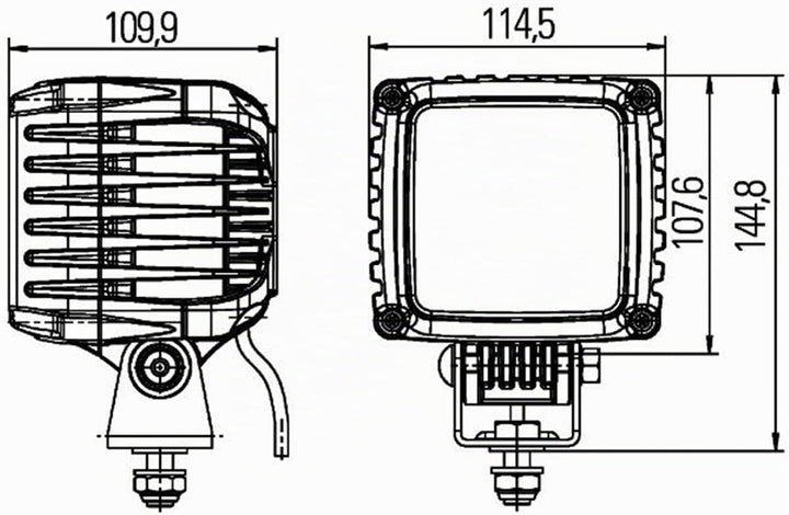 HELLA - LED-Arbeitsscheinwerfer - Power Beam 3000 - 24/12V - 1GA 996 192-001 mit Pressglasscheibe Na