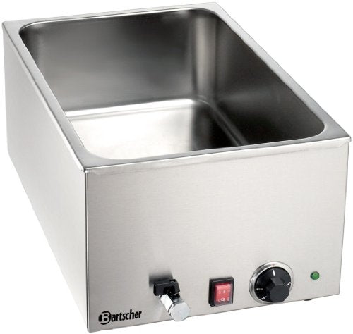 Bartscher Wasserbad / Bain Marie mit Wasserablaufhahn 150 mm tief - 200240