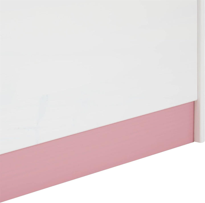 IDIMEX Spielzeugtruhe Hannah, praktische Aufbewahrungsbox aus massiver Kiefer in weiss/rosa, schöne
