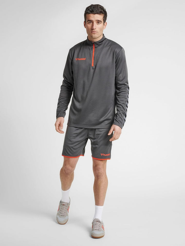 hummel Herren Authentic Half Zip Sweatshirt, Asphalt