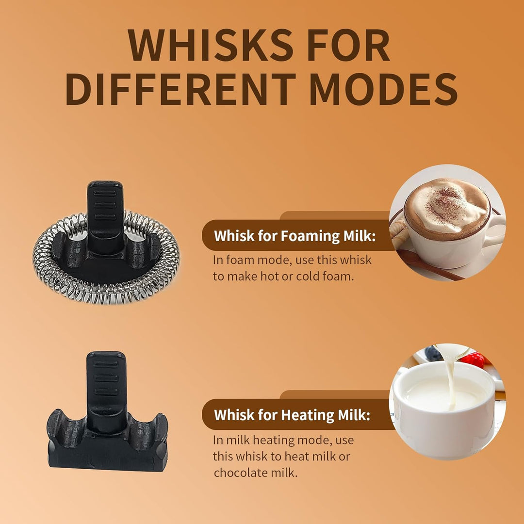 YASHE Milchaufschäumer, 240 ml Milchaufschäumer Elektrisch, 4-in-1 Edelstahl Milchschäumer, Antihaft