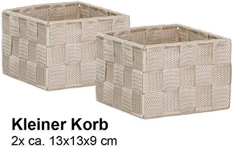 Brandsseller 4er Set Aufbewahrungsboxen - 28x28x10 cm, 26x13x9 cm, 13x13x9 cm (2x) – eckige Regalkör