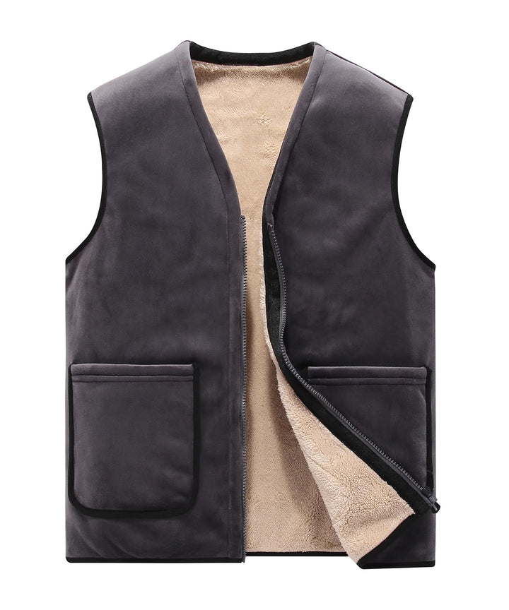 Herren Fleece Weste Leichte Ärmellose Jacke Outdoor Westen Polarfleece-Weste Bodywarmer Winter Weste