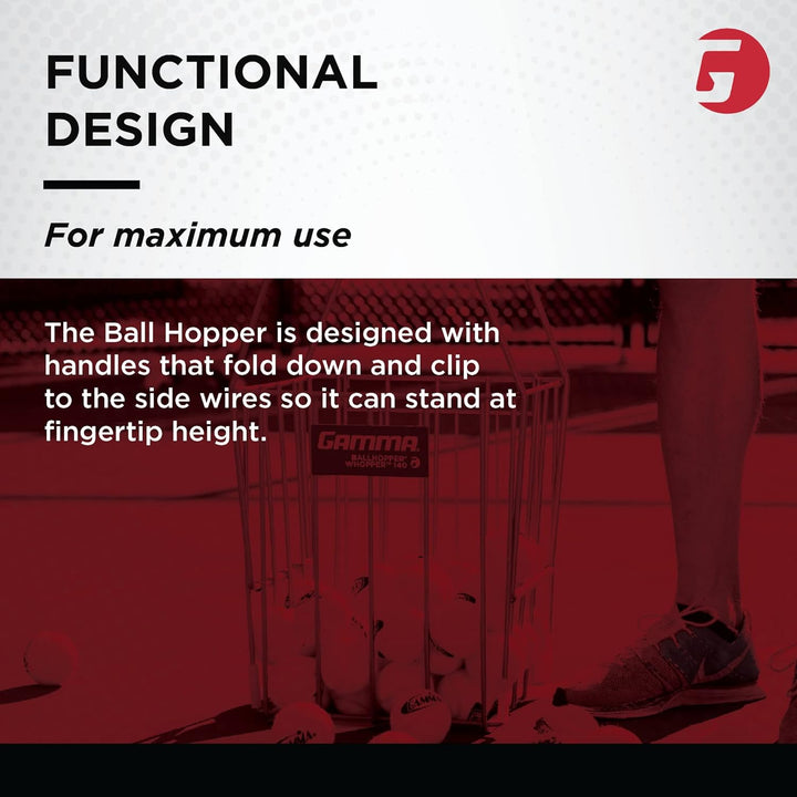 GAMMA Sport Tennis ballhoppers – langlebig, praktisch, robuste Konstruktion, für Tennis Ball Pickup,