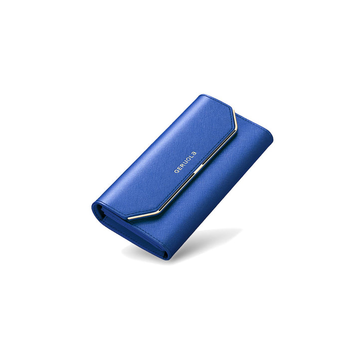 Geldbeutel Damen Leder Geldbörse RFID Schutz Large Portemonnaie Minimalistisch Lange Brieftasche Bla