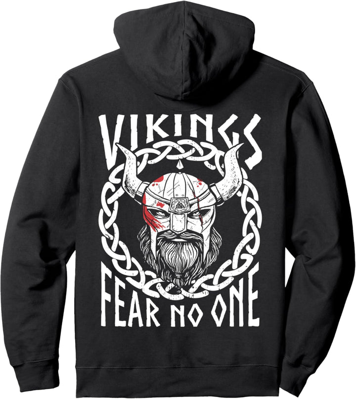 Nordische Mythologie I Vikings Fear No One I Wikinger Spruch Pullover Hoodie