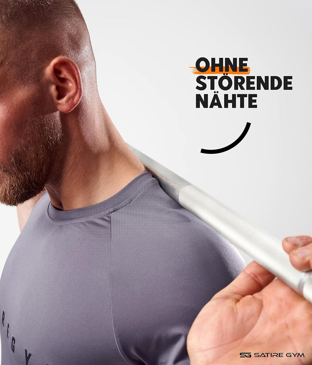 Satire Gym - Sport Shirt Männer atmungsaktiv - enganliegendes &amp; schnelltrocknendes Fitness Tshirt He