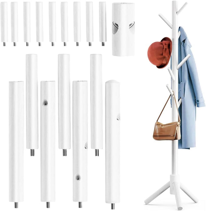 Kleiderständer Stehend Weiss holz Stehender Garderobenständer Clothes Rack Massivholz Jackenständer