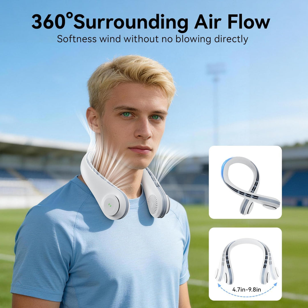 ACELIFE Nackenventilator, Tragbarer Hals Ventilator Leise mit 5000 mAh USB Wiederaufladbare Portable