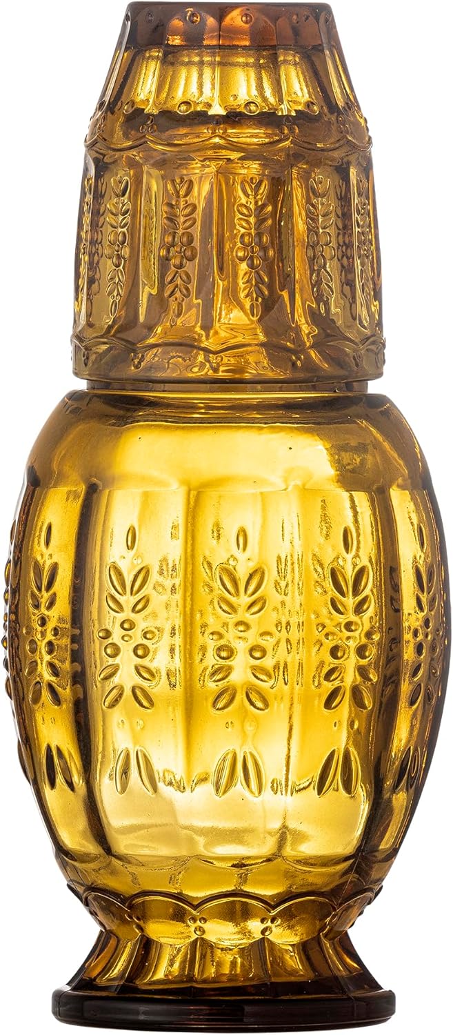 Bloomingville Creative Collection Theon Dekanter & Glas, Braun, Glas, T13xH27 cm, 2er-Set, 1100 ml /
