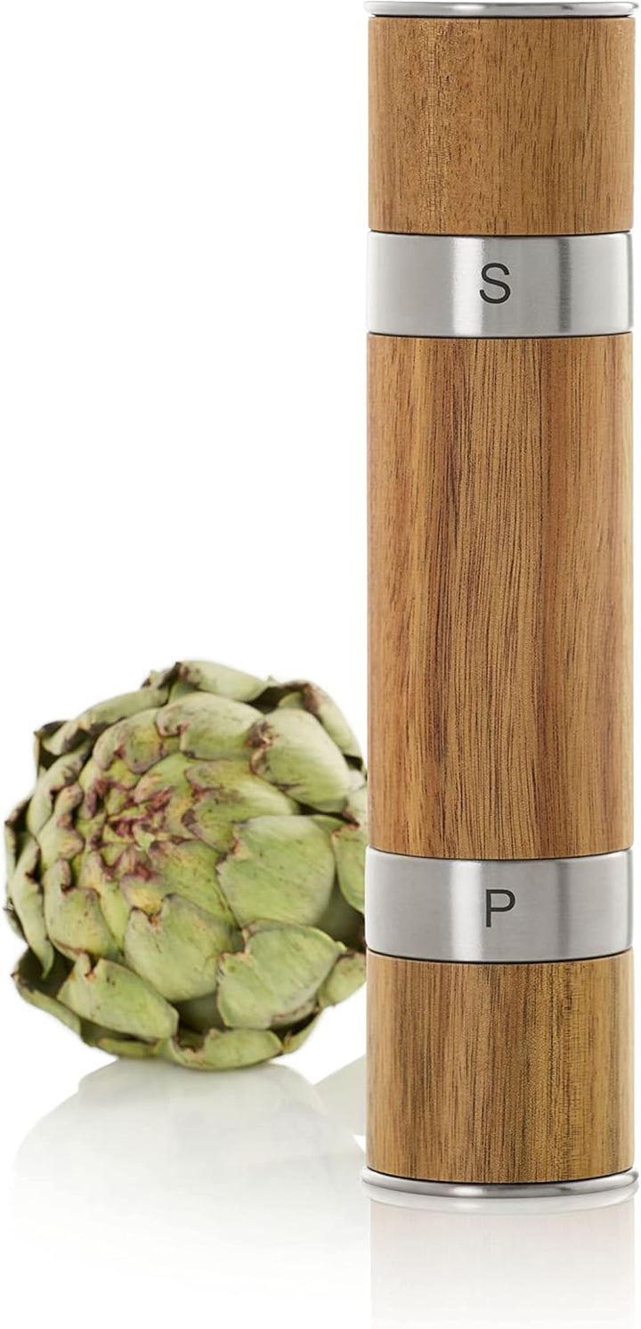 AdHoc MP90 manuelle Doppelmühle aus Holz DUOMILL | Premium Salzmühle und Pfeffermühle | langlebiges