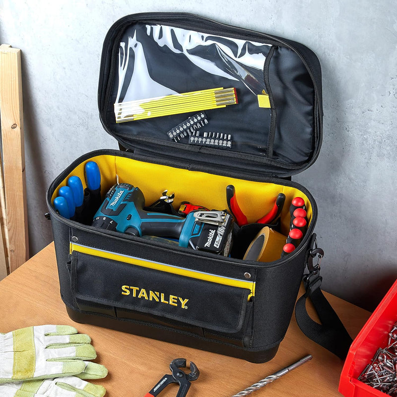 Stanley Werkzeugtasche (mit Dokumentenfach, 600 Denier Nylon, Kunststoffboden, verstellbarer Schulte