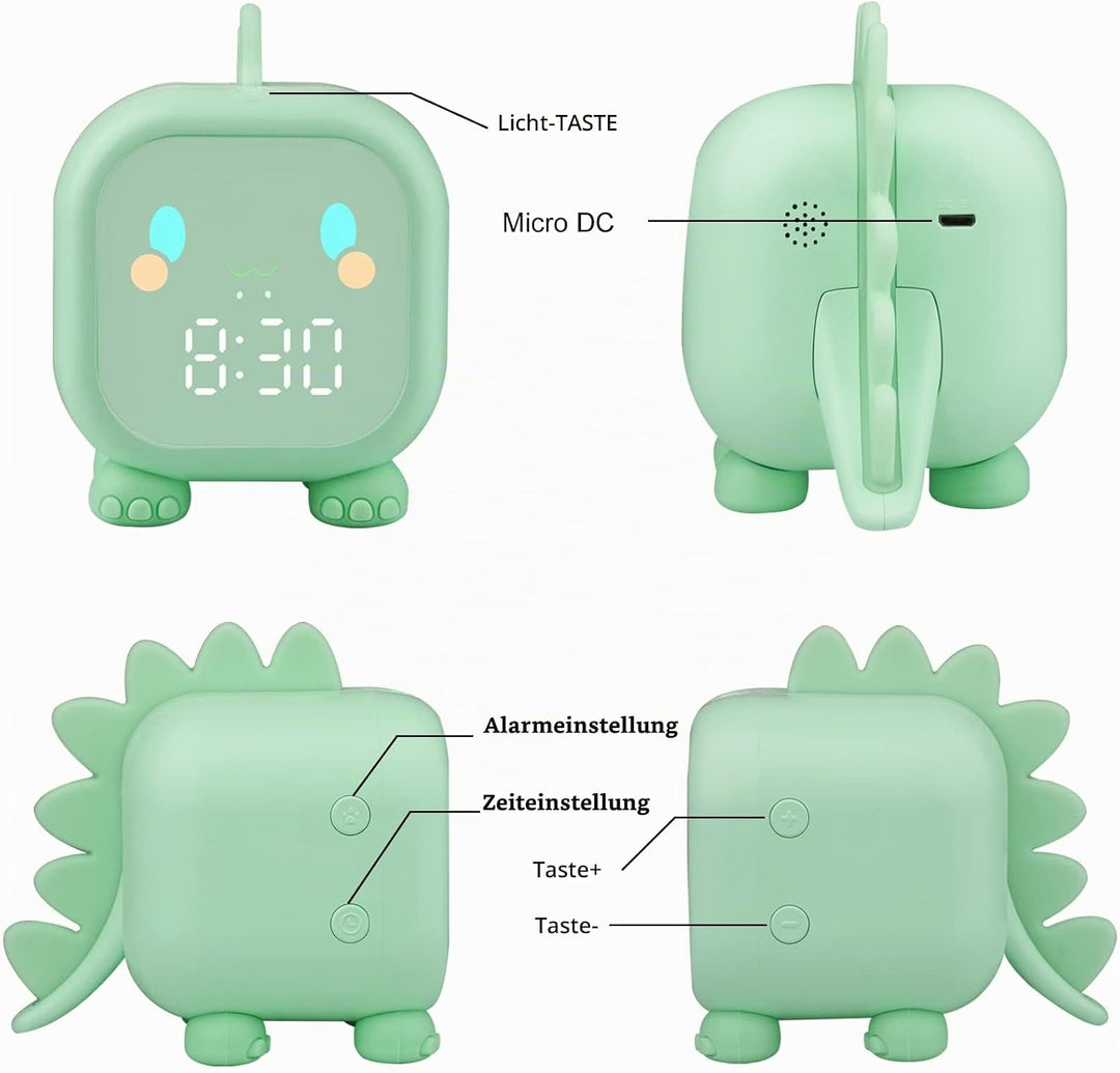 Ayybboo Kinderwecker Digitaler, Wecker Digital Sonnenaufgangssimulator Kinderwecker für Mädchen Jung