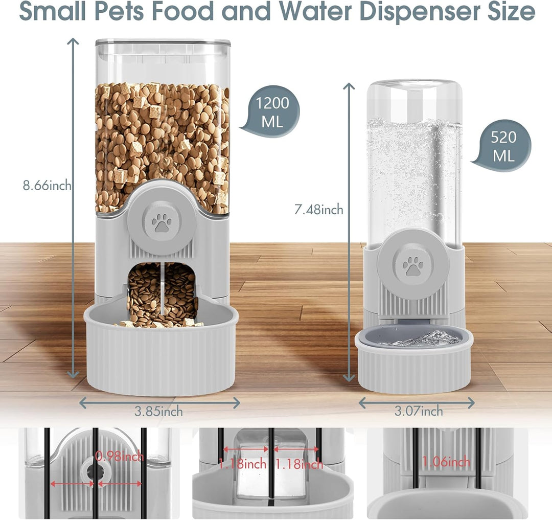 Yummy Sam Hängender Käfig, automatischer kleiner Futternapf für Haustiere, Wasserflaschenspender, ab