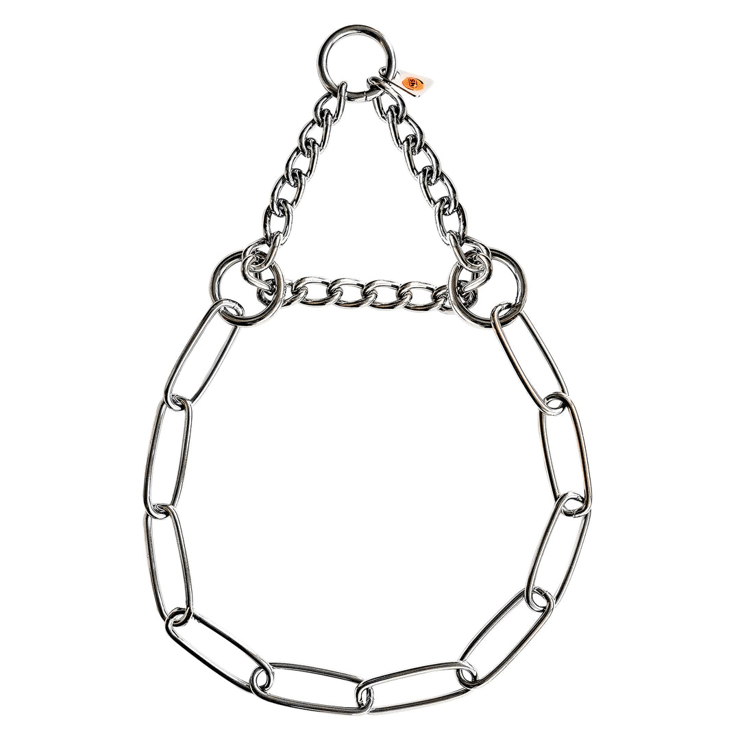 Sprenger Hundehalskette mit Durchzugskette 3mm I Edelstahl rostfreies Hundehalsband für langhaar Hun