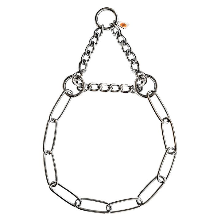 Sprenger Hundehalskette mit Durchzugskette 3mm I Edelstahl rostfreies Hundehalsband für langhaar Hun