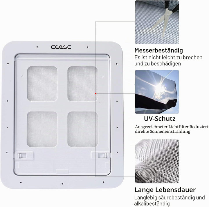 CEESC-Hundeschirmtür (Aussengrösse: 43 cm x 37 cm), abschliessbare Haustiergittertür für Hunde und H