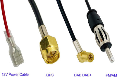 Vecys DAB DAB + Autoantenne Haifischflosse FM/AM GPS Autodachantenne Signalverstärker SMB zu SMA zu