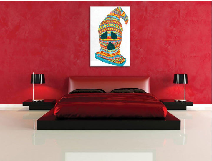 Ghost thief white Bild auf Leinwand, XXL riesige Bilder fertig gerahmt mit Keilrahmen, Kunstdruck au