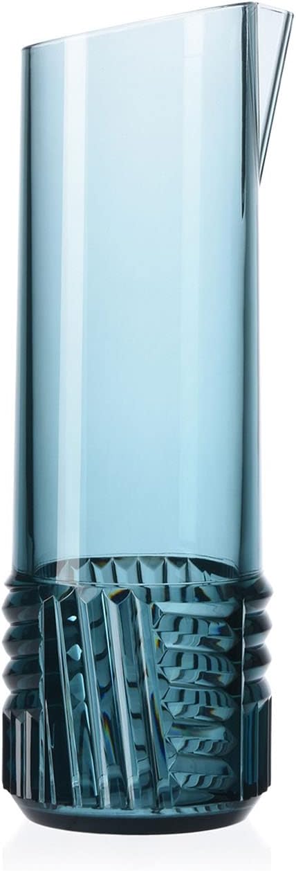 Kartell Trama Karaffe, Thermoplastisches Technopolymer, Hellblau, 30,5 x 10 cm Caraffa Azzurro, Cara