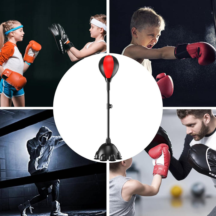 Reflex -Bag -Boxen, Stehende Speed Bag | Höhenverstellbare Geschwindigkeitsball mit Ständer,Reakti