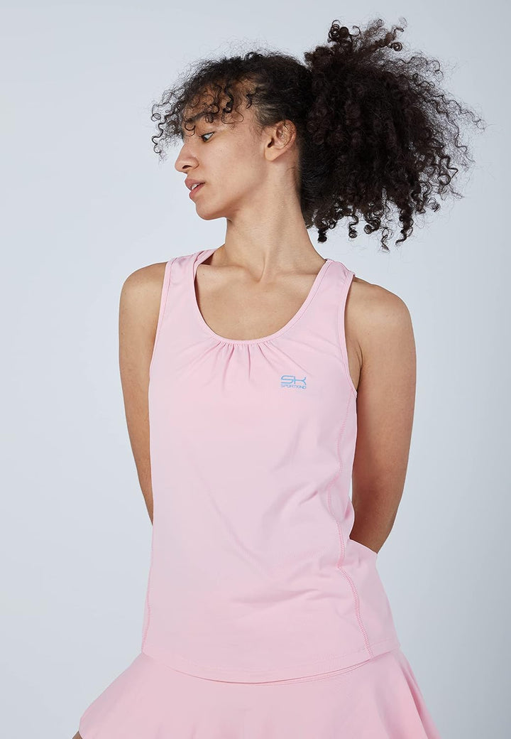 Sportkind Mädchen & Damen Tennis, Fitness, Sport Tanktop Loose Fit, atmungsaktiv, UV-Schutz UPF 50+