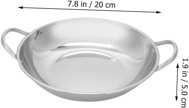 Garneck 2st Topf Aus Edelstahl Braten Camping Bratpfanne Aus Edelstahl Mit Deckel Küche Pfanne Steak