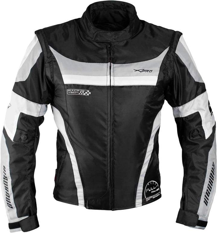 A-pro Motorradjacke für Damen, Nylon, Oxford, Thermoweste, reflektierend S Grau, S Grau