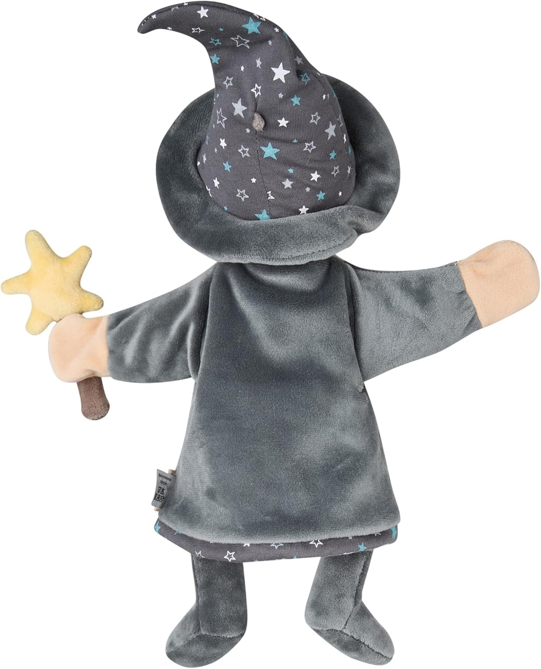 Sterntaler Handpuppe Zauberer aus weichem Flausch, Kinder- und Babyspielzeug, Kopf wattiert mit Poly