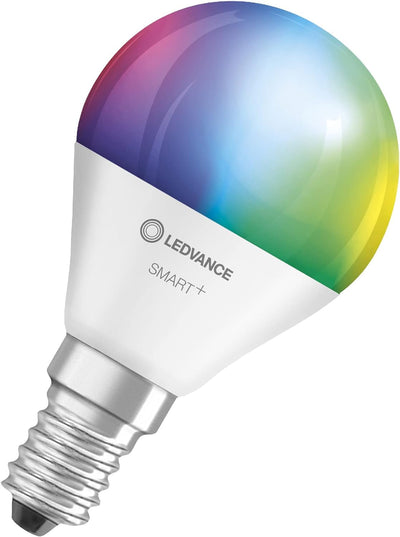 LEDVANCE Smarte LED-Lampe mit WiFi-Technologie für E14-Sockel, matte Optik ,RGBW-Farben änderbar, Li