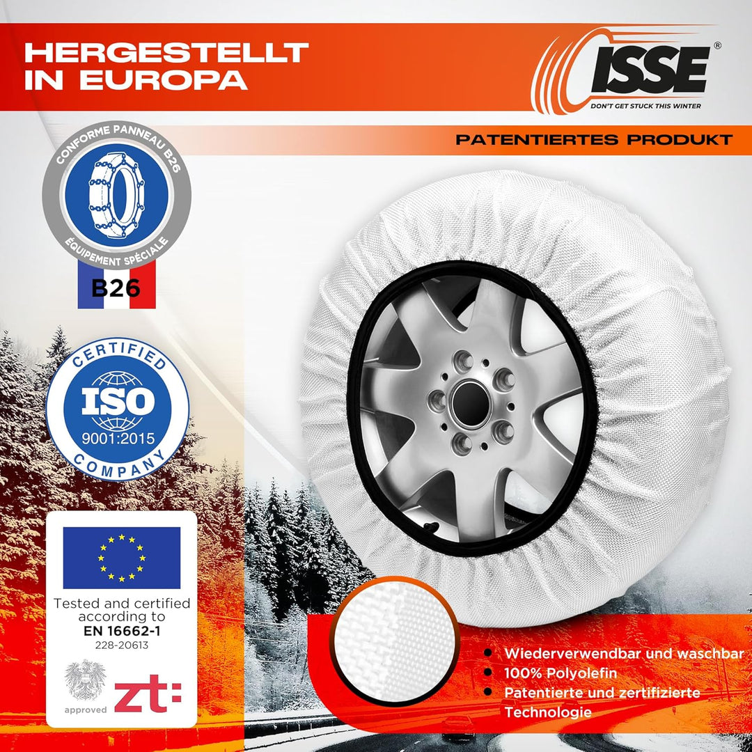 Isse ISSEC50062 Schneekette Textil Auto Super, GröÃŸe 62 T62 SUPER T62, SUPER T62
