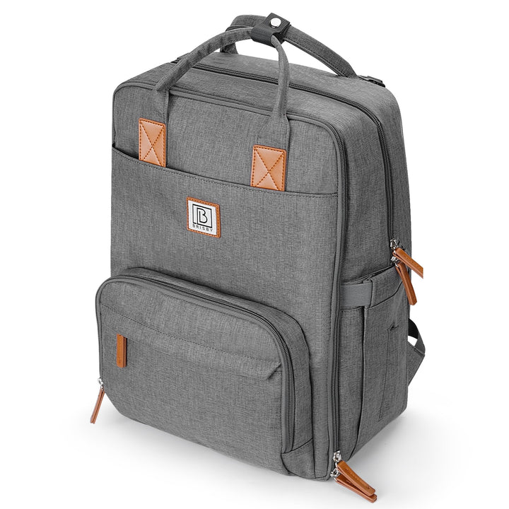 Brisby Wickelrucksack gross - Wickeltasche kinderwagen mit isoliertes Frontfach, Babytasche mit Wick