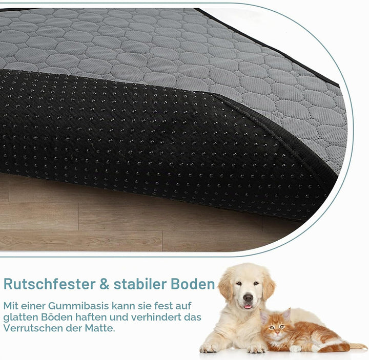 2 Stück Welpenunterlagen Waschbar, 100 × 75cm Super Saugfähig PIPI Matten für Hunde, Wiederverwendba