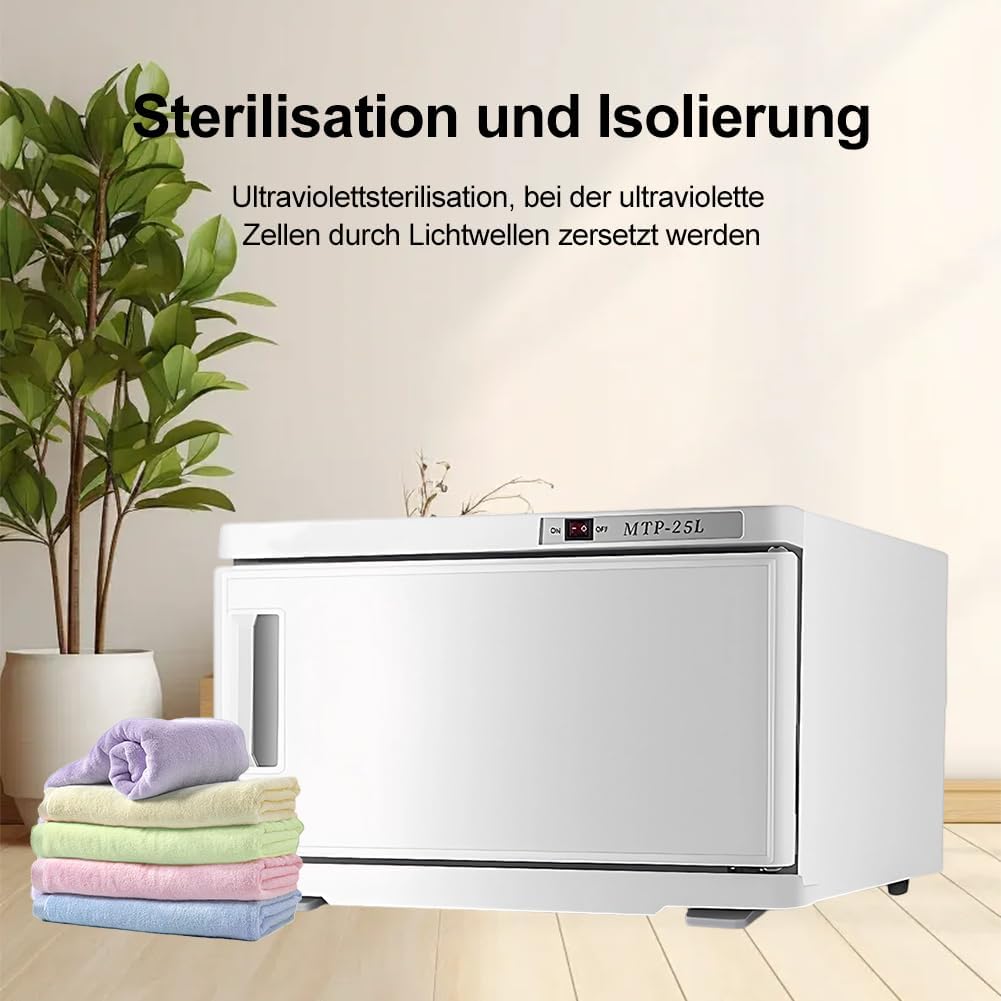 Zertylre 25L Handtuchwärmer Kompressen Towel Handtuch Wärmer,Handtuch Hot Cabinet mit UV-Lampe Platz