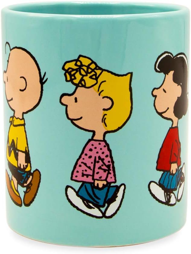 Silver Buffalo PEA43032 Ceramic Mug Peanuts Group Profile Walk Keramiktasse, keramik, blau, Blau 14-