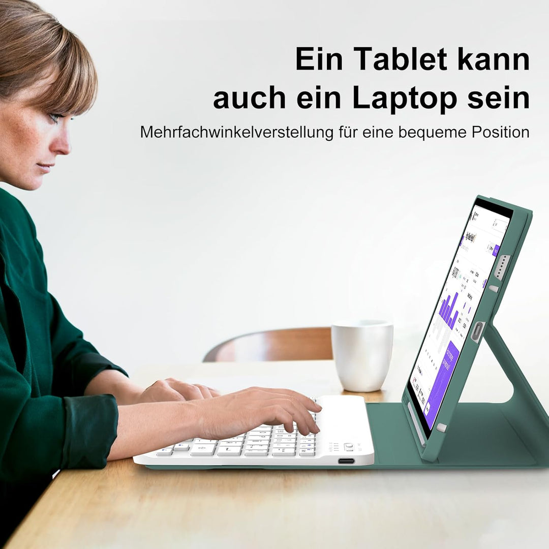 Tastatur Hülle für Samsung Galaxy Tab A11+ Plus/A9+ Plus 11 Zoll 2025/2023 Tablet mit Magnetisch Abn