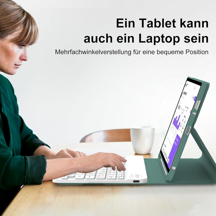 Tastatur Hülle für Samsung Galaxy Tab A11+ Plus/A9+ Plus 11 Zoll 2025/2023 Tablet mit Magnetisch Abn