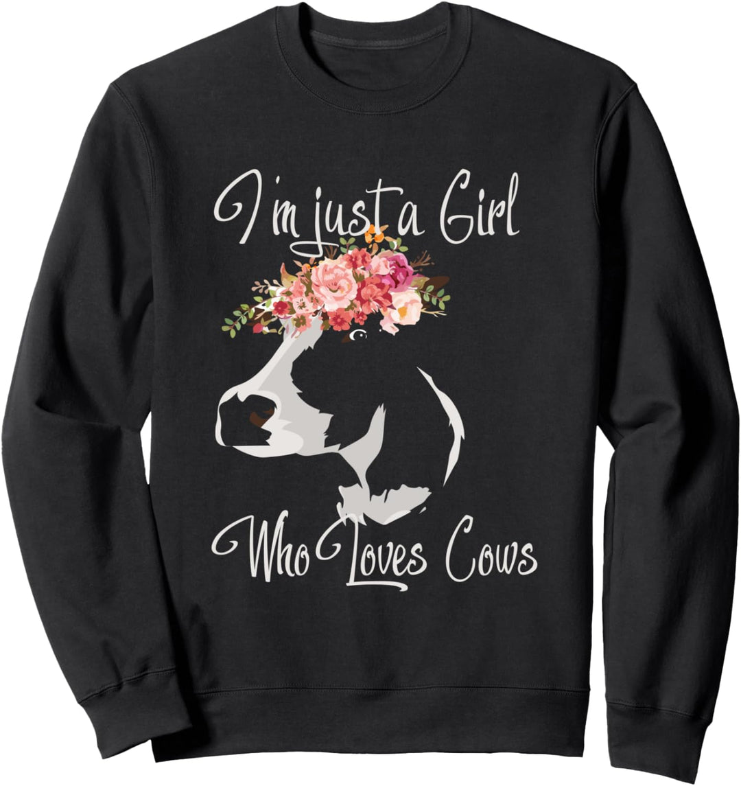 Niedlicher Kuh Spruch Mädchen & Frauen Sweatshirt
