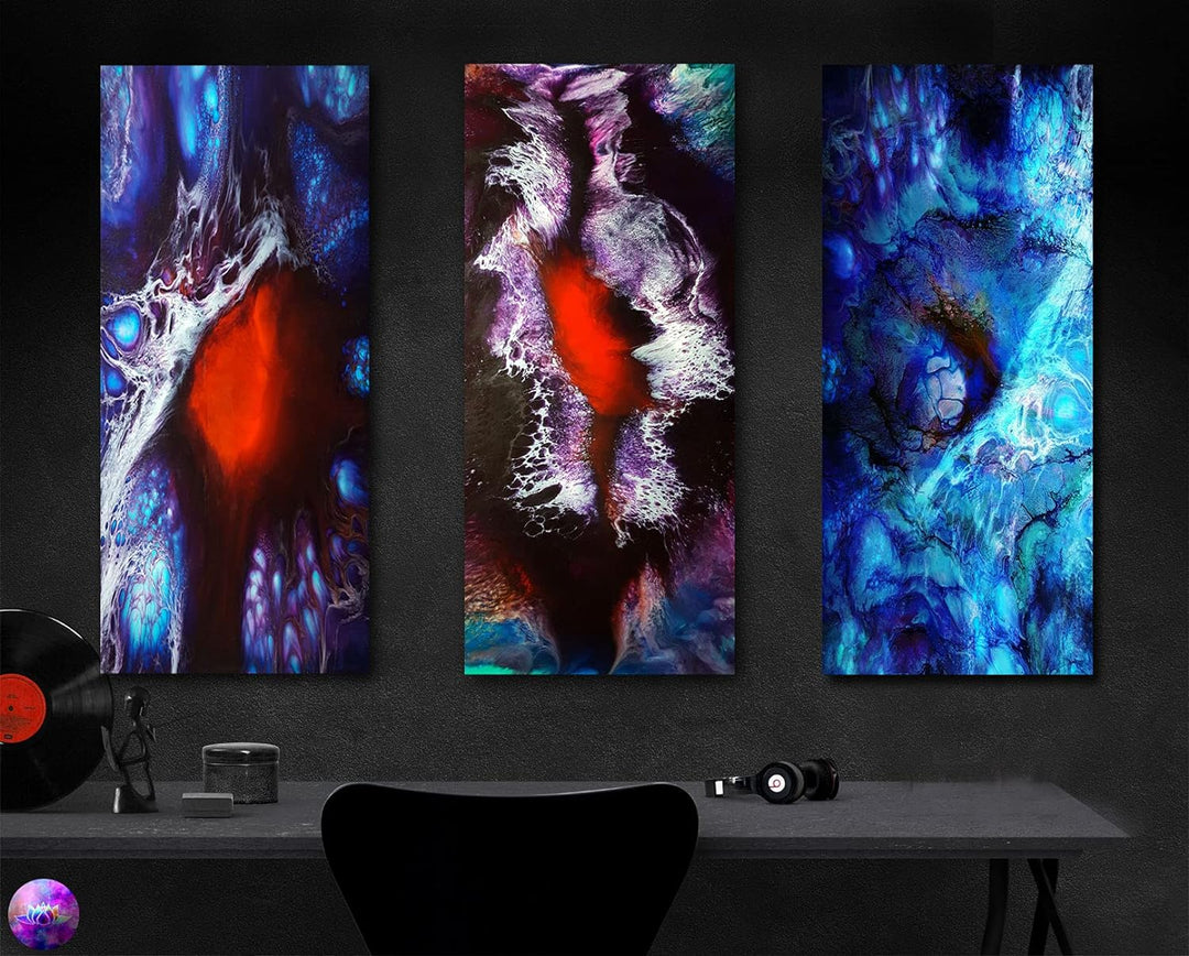 Bild auf Metall - Moderne Kunst abstrakt - Kunstdruck auf leuchtend glänzenden Aluminium im Edelstah