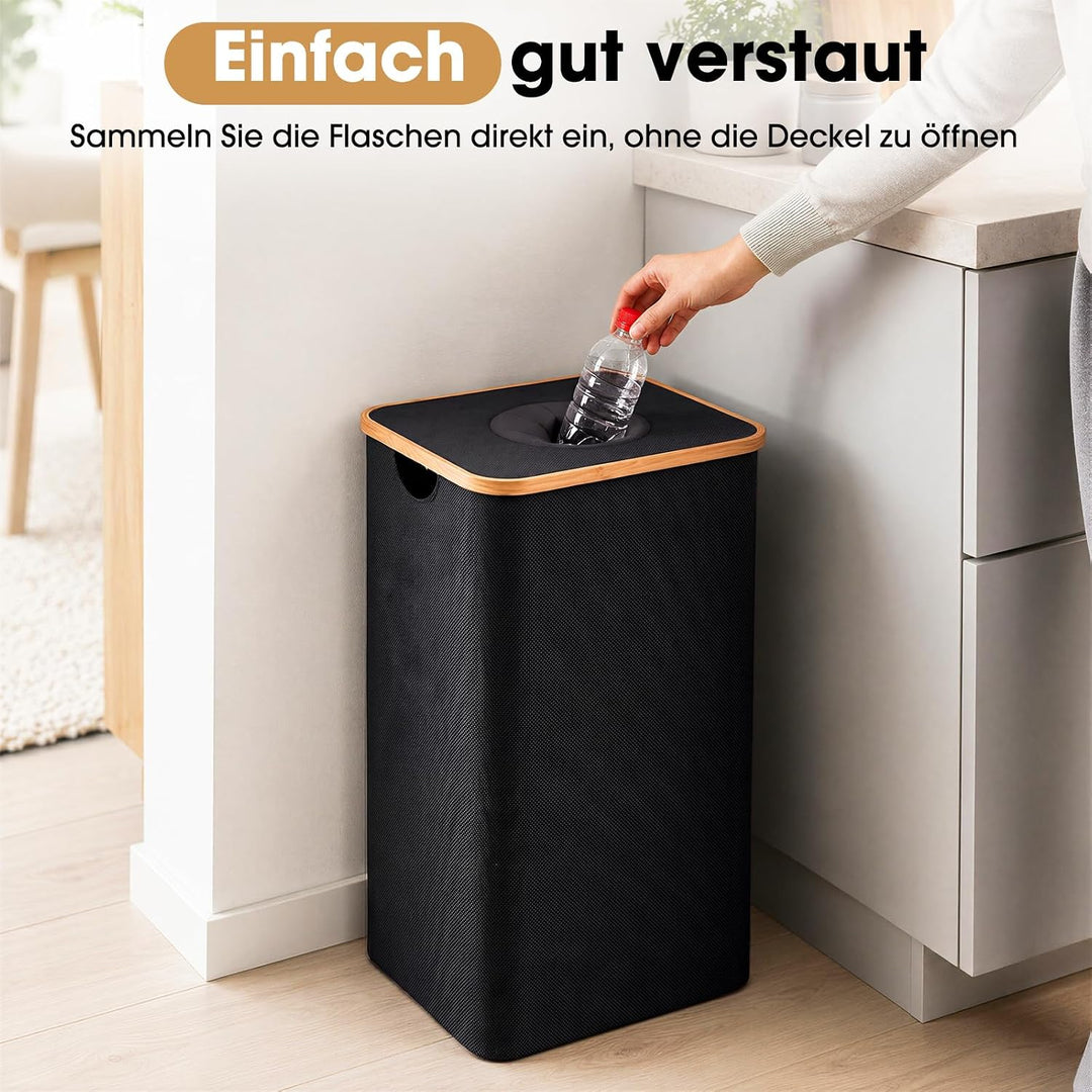 Pfandflaschen Sammelbehälter, 110 L, faltbar, Schwarz, bis 5 kg