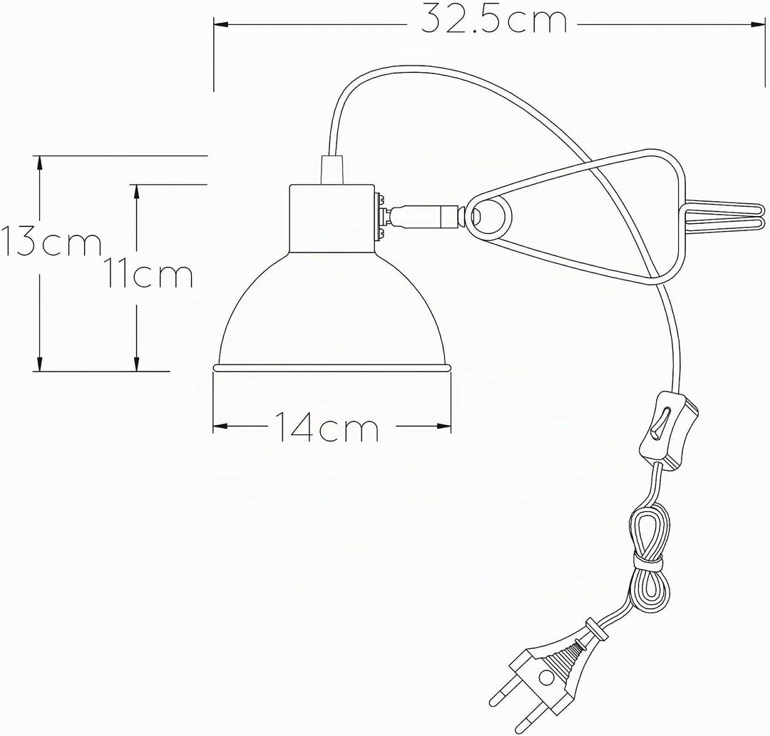 LUCIDE MOYS - Klemmleuchte - 1xE27 - Schwarz