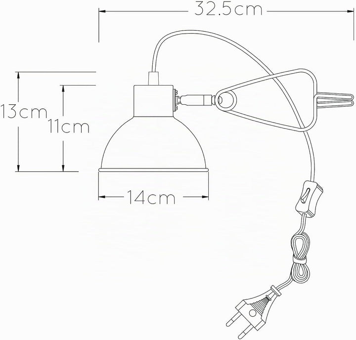 LUCIDE MOYS - Klemmleuchte - 1xE27 - Schwarz