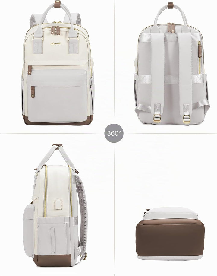 LOVEVOOK Laptop Rucksack Wasserdicht, Reiserucksack Arbeitstasche Damen Schulrucksack Mädchen Teenag