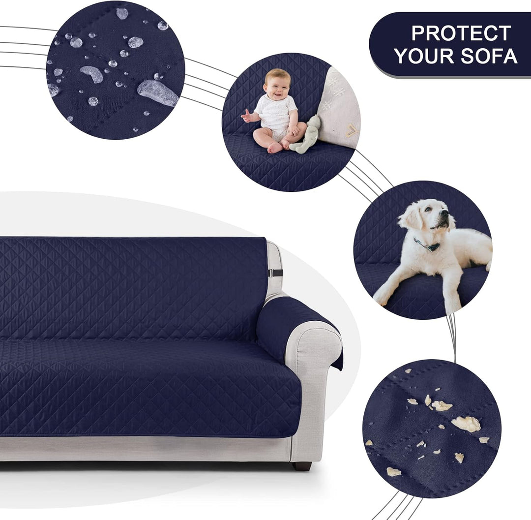 TAOCOCO Sofa Überzug, Sofabezug Wasserdicht Mit Gummiband，Wohnzimmer Anti-Rutsch Gepolsterter Sofasc